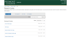 Desktop Screenshot of libguides.piedmont.edu