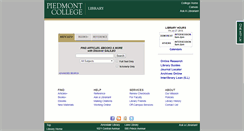 Desktop Screenshot of library.piedmont.edu